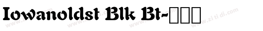 Iowanoldst Blk Bt字体转换